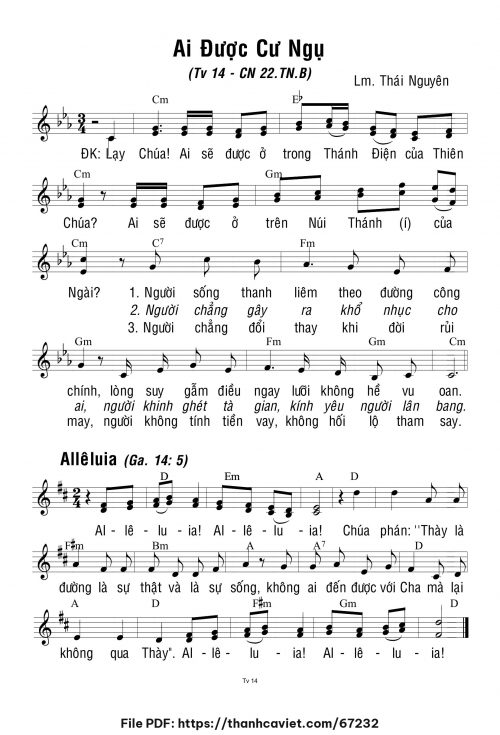 Chúa Nhật 22 Thường Niên năm B - Lm. Thái Nguyên - trang 1