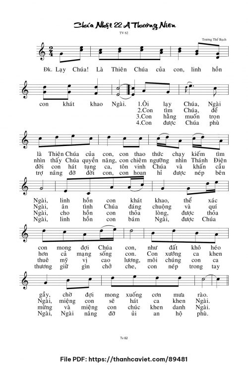 Chúa Nhật 22A Thường Niên - Trương Thế Bạch - trang 1