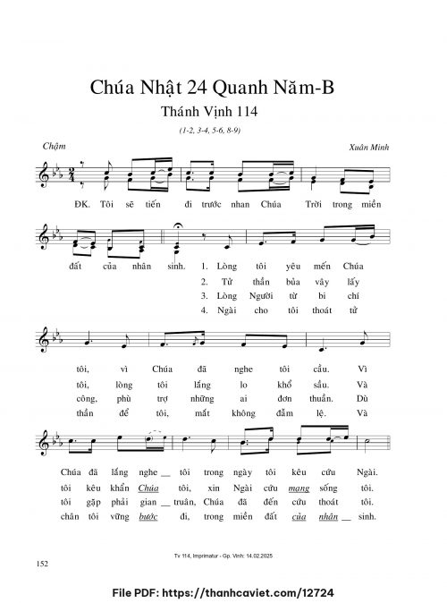 Chúa Nhật 24 Quanh năm B - Xuân Minh - trang 1