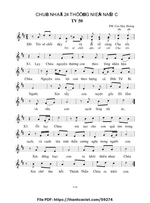 Chúa Nhật 24 Thường Niên năm C - Cao Huy Hoàng - trang 1