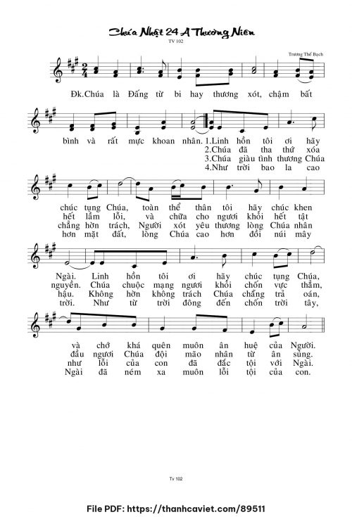 Chúa Nhật 24A Thường Niên - Trương Thế Bạch - trang 1