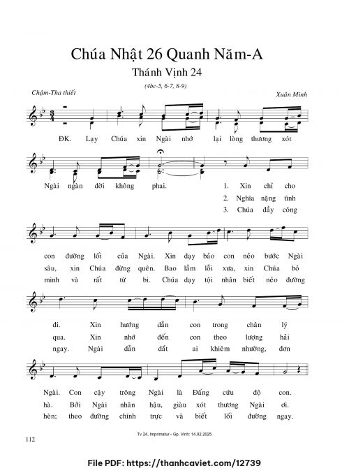 Chúa Nhật 26 Quanh năm A - Xuân Minh - trang 1