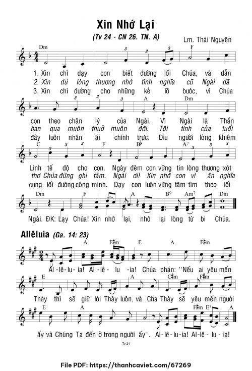 Chúa Nhật 26 Thường Niên năm A - Lm. Thái Nguyên - trang 1