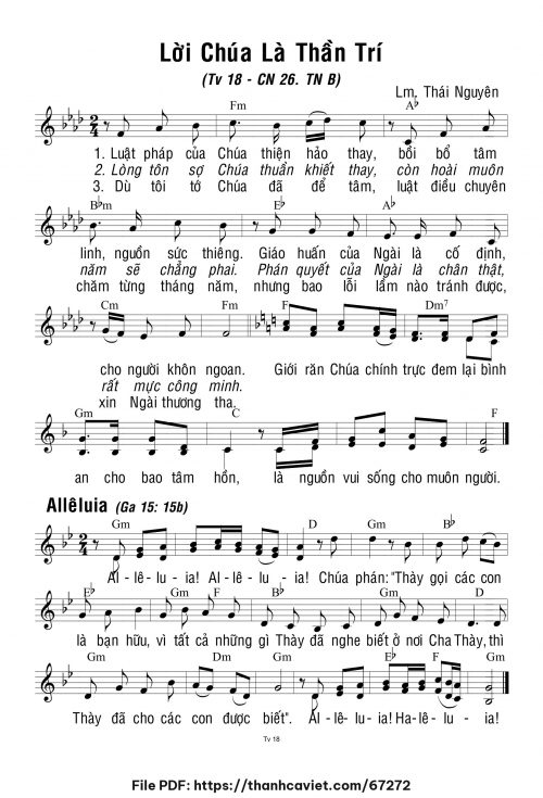 Chúa Nhật 26 Thường Niên năm B - Lm. Thái Nguyên - trang 1