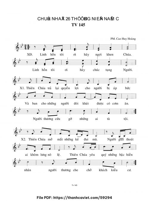 Chúa Nhật 26 Thường Niên năm C - Cao Huy Hoàng - trang 1