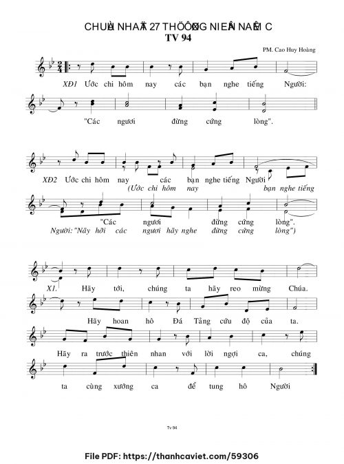 Chúa Nhật 27 Thường Niên năm C - Cao Huy Hoàng - trang 1