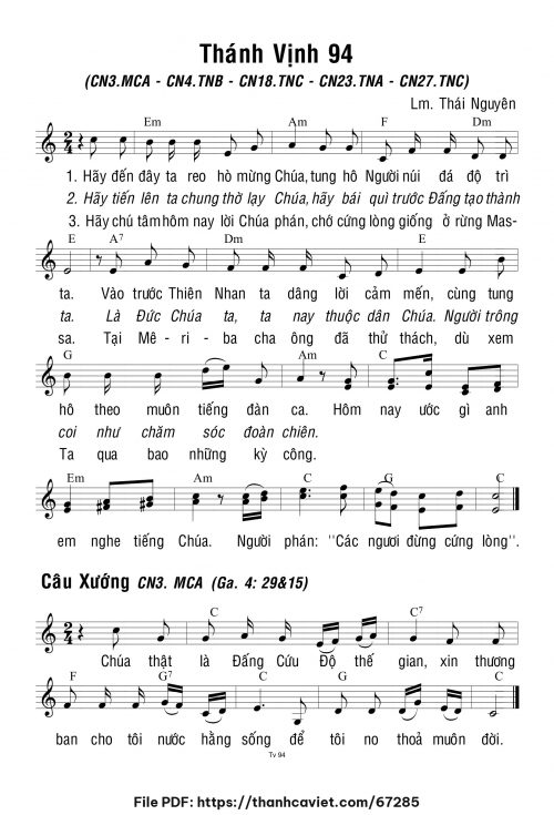 Chúa Nhật 27 Thường Niên năm C - Lm. Thái Nguyên - trang 1