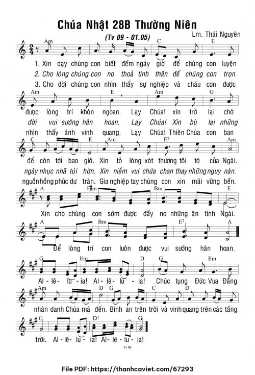 Chúa Nhật 28 Thường Niên năm B - Lm. Thái Nguyên - trang 1