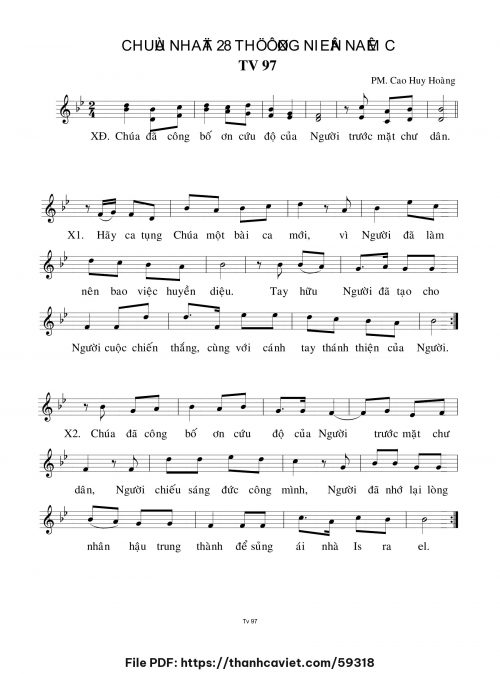 Chúa Nhật 28 Thường Niên năm C - Cao Huy Hoàng - trang 1