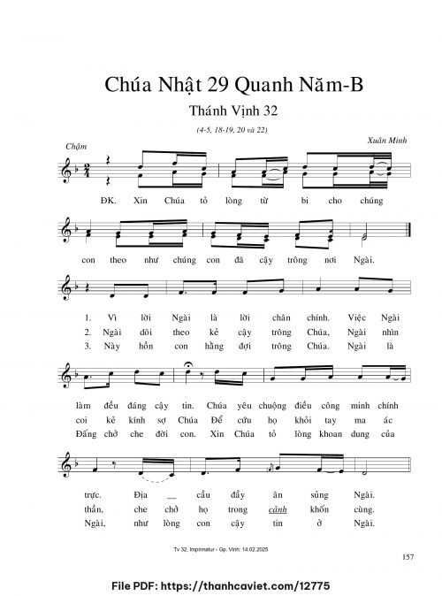 Chúa Nhật 29 Quanh năm B - Xuân Minh - trang 1