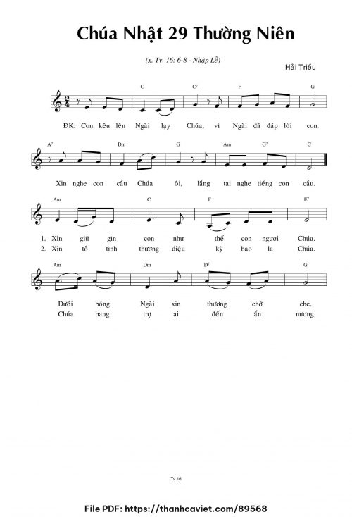 Chúa Nhật 29 Thường Niên - Hải Triều - trang 1