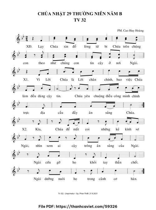 Chúa Nhật 29 Thường Niên năm B - Cao Huy Hoàng - trang 1