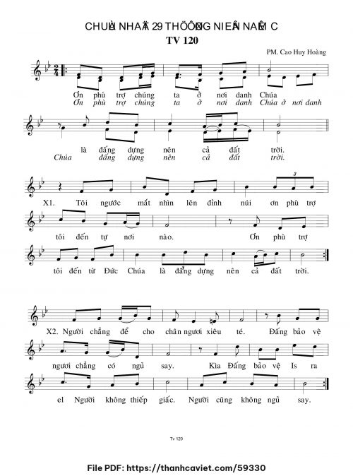 Chúa Nhật 29 Thường Niên năm C - Cao Huy Hoàng - trang 1