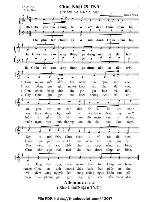 Chúa Nhật 29 Thường Niên năm C - Thanh Nhàn - trang 1