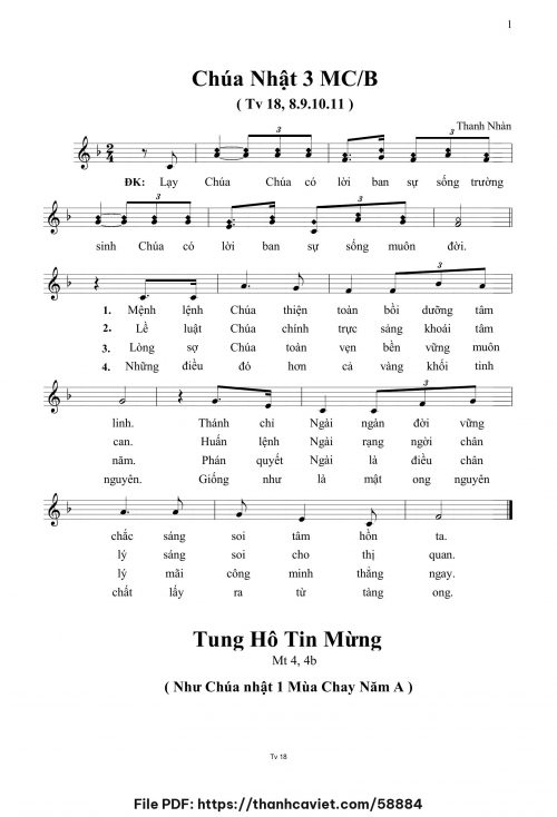 Chúa Nhật 3 MCB - Thanh Nhàn - trang 1