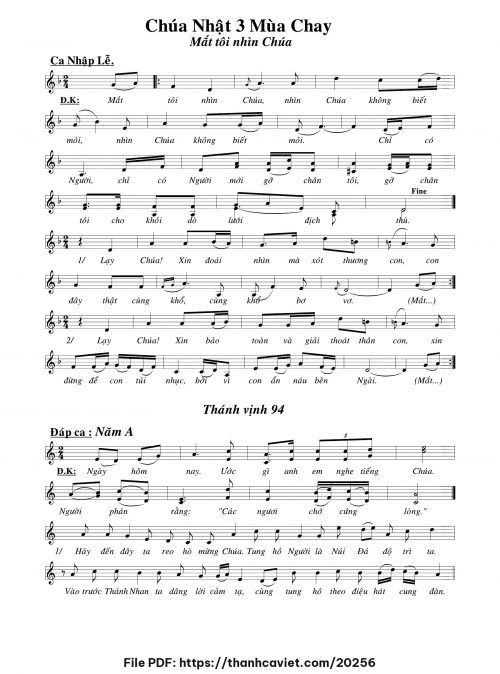 Chúa Nhật 3 Mùa Chay - Hương Vĩnh - trang 1