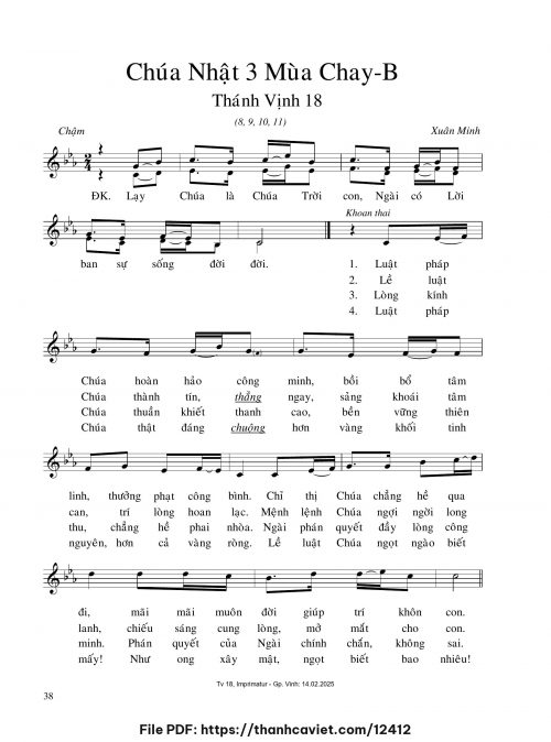 Chúa Nhật 3 Mùa Chay B - Xuân Minh - trang 1