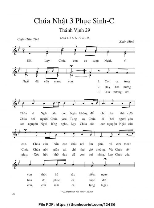 Chúa Nhật 3 Phục Sinh C - Xuân Minh - trang 1