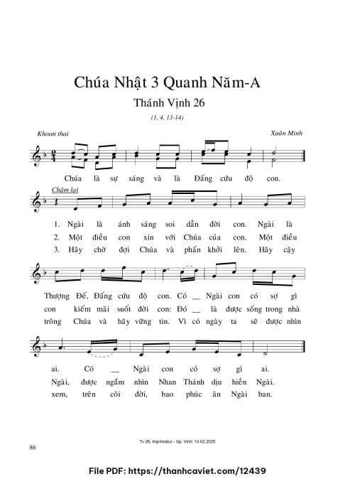 Chúa Nhật 3 Quanh năm A - Xuân Minh - trang 1
