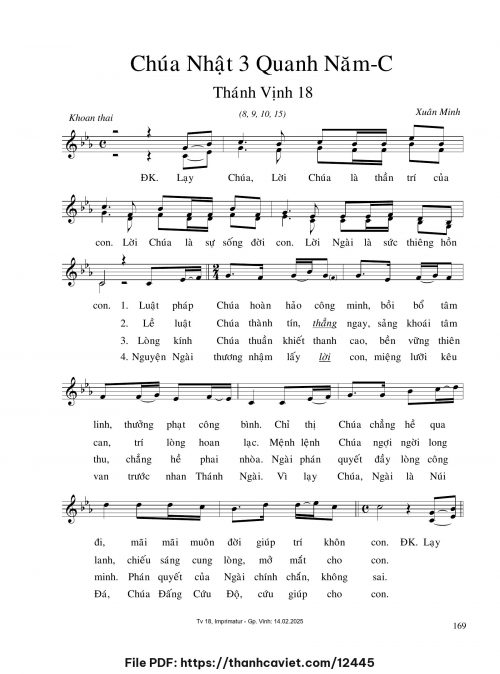 Chúa Nhật 3 Quanh năm C - Xuân Minh - trang 1