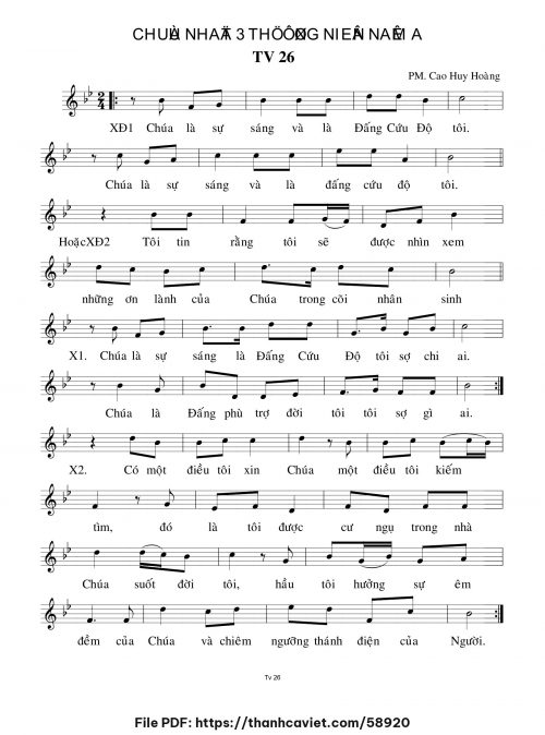 Chúa Nhật 3 Thường Niên năm A - Cao Huy Hoàng - trang 1