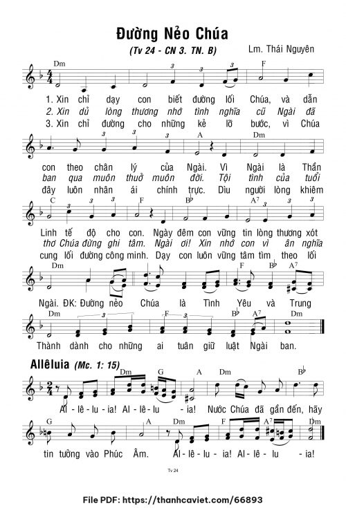 Chúa Nhật 3 Thường Niên năm B - Lm. Thái Nguyên - trang 1