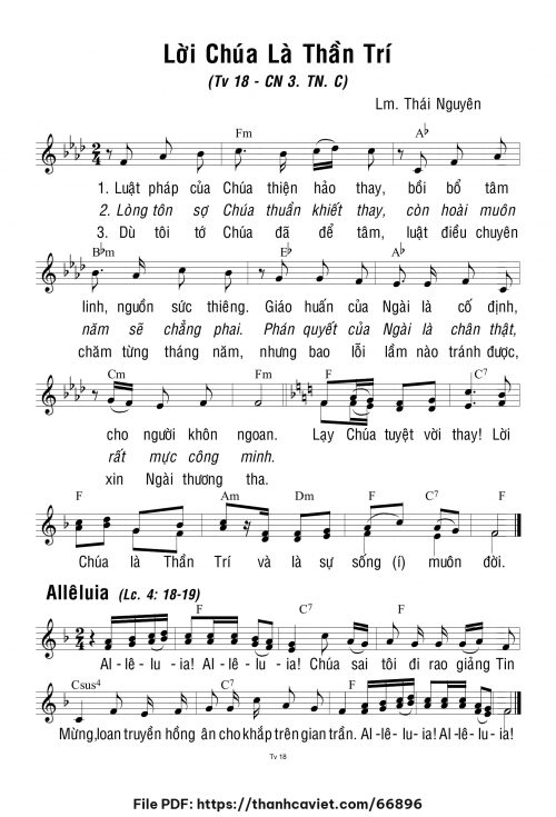 Chúa Nhật 3 Thường Niên năm C - Lm. Thái Nguyên - trang 1