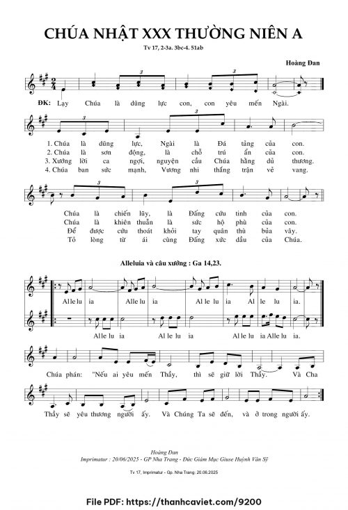 Chúa Nhật 30 Thường Niên A - Hoàng Đan - trang 1
