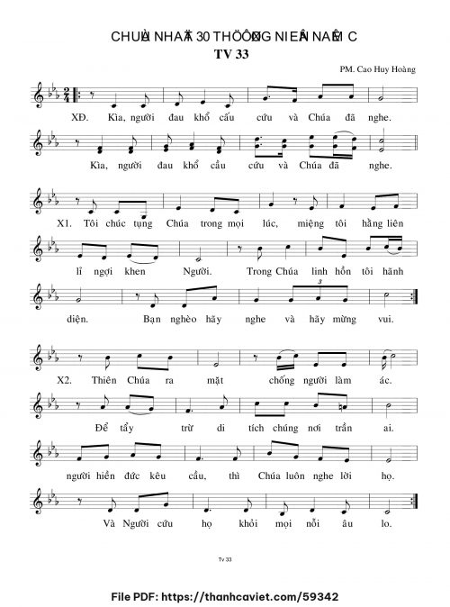 Chúa Nhật 30 Thường Niên năm C - Cao Huy Hoàng - trang 1