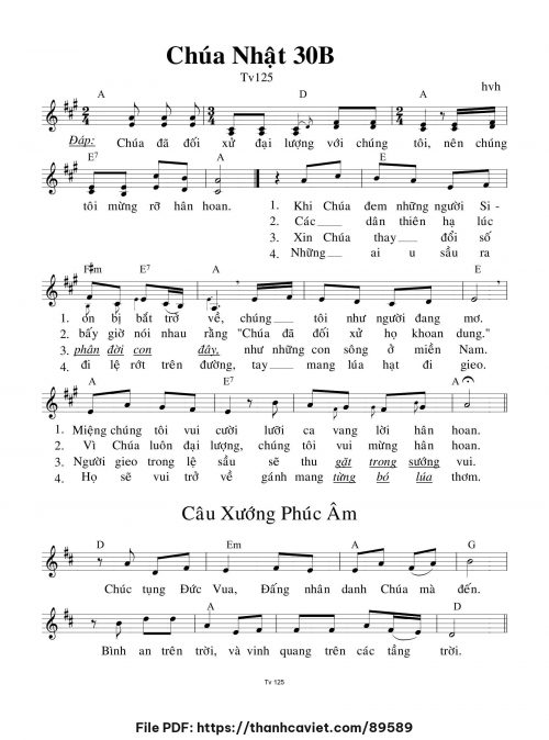 Chúa Nhật 30B - hvh - trang 1