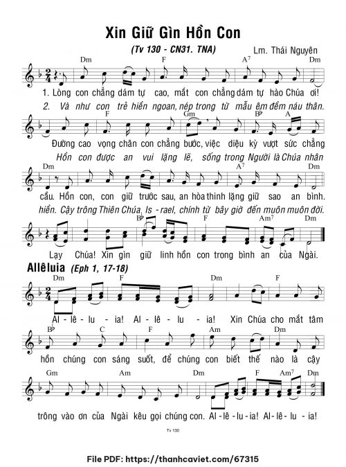 Chúa Nhật 31 Thường Niên năm A - Lm. Thái Nguyên - trang 1