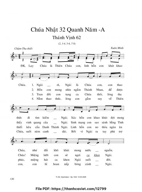 Chúa Nhật 32 Quanh năm A [1] - Xuân Minh - trang 1
