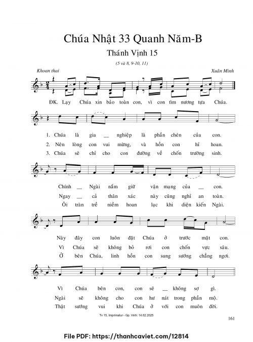 Chúa Nhật 33 Quanh năm B - Xuân Minh - trang 1