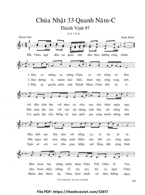 Chúa Nhật 33 Quanh năm C - Xuân Minh - trang 1