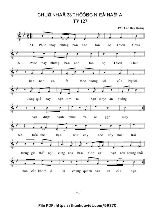 Chúa Nhật 33 Thường Niên năm A - Cao Huy Hoàng - trang 1