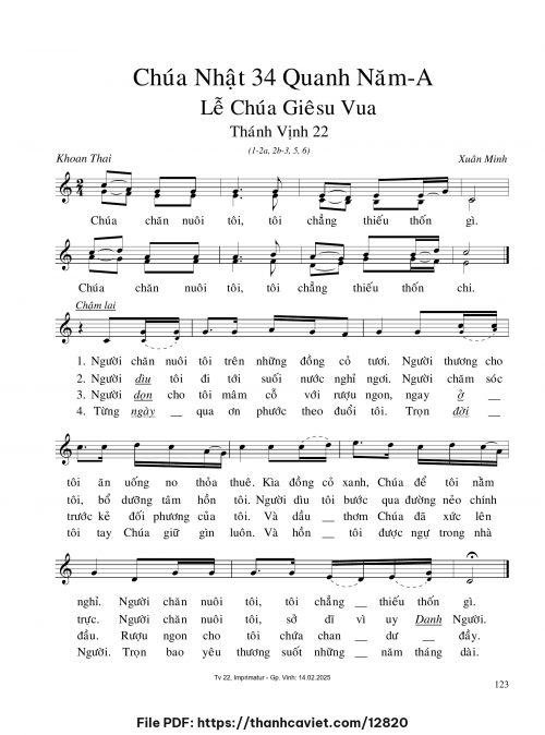Chúa Nhật 34 Quanh năm A [Lễ Chúa Giêsu Vua] - Xuân Minh - trang 1