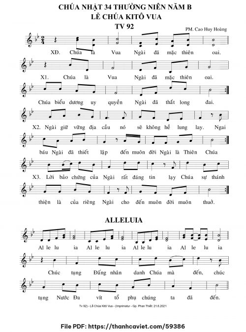 Chúa Nhật 34 Thường Niên năm B - Cao Huy Hoàng - trang 1