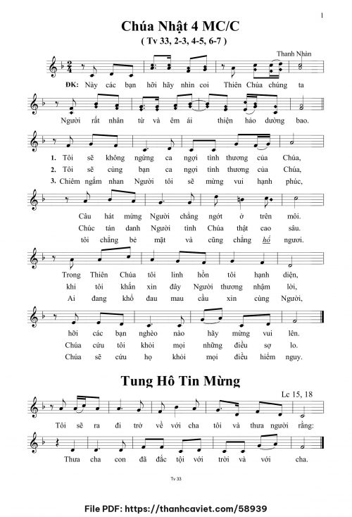 Chúa Nhật 4 MCC - Thanh Nhàn - trang 1