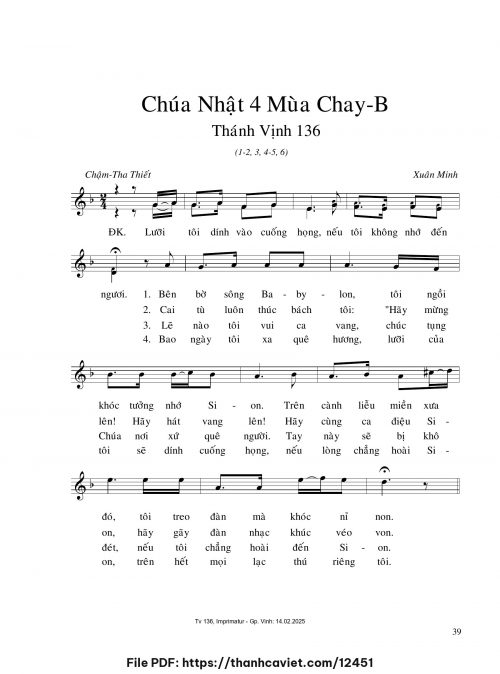 Chúa Nhật 4 Mùa Chay B - Xuân Minh - trang 1