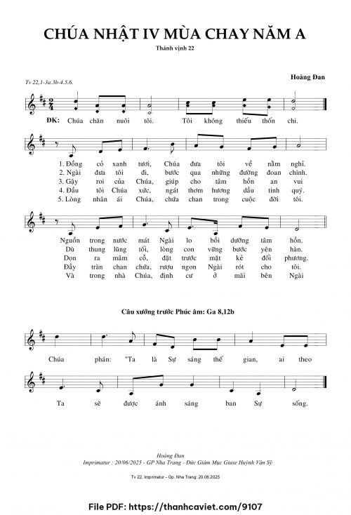 Chúa Nhật 4 Mùa Chay năm A - Hoàng Đan - trang 1