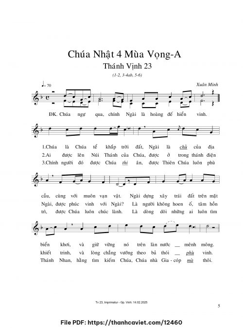 Chúa Nhật 4 Mùa Vọng A [2] - Xuân Minh - trang 1
