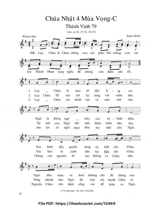 Chúa Nhật 4 Mùa Vọng C [2] - Xuân Minh - trang 1