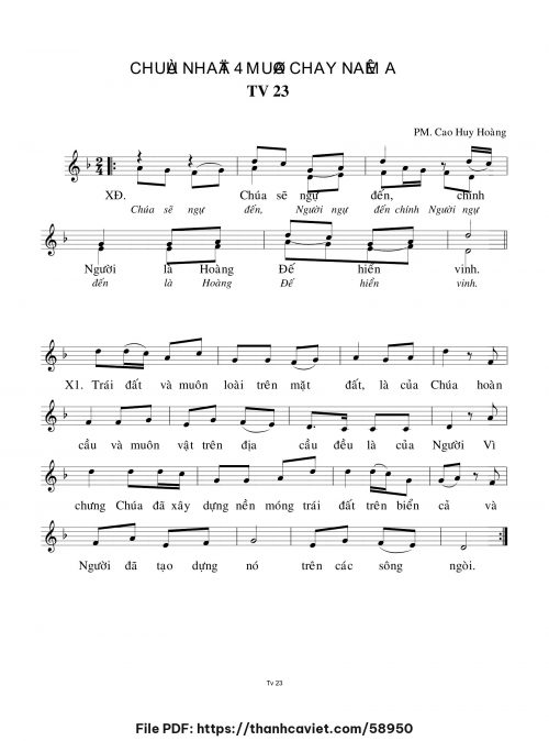 Chúa Nhật 4 Mùa Vọng năm A - Cao Huy Hoàng - trang 1