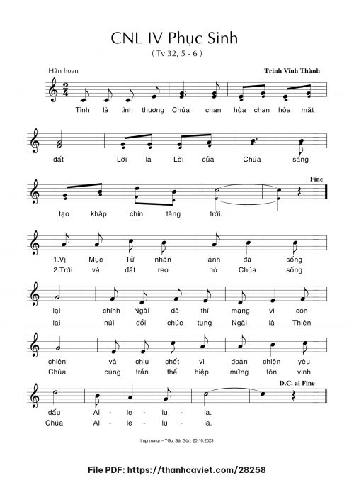 Chúa Nhật 4 Phục Sinh - Trịnh Vĩnh Thành - trang 1