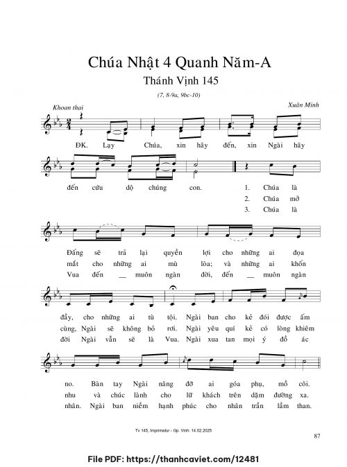 Chúa Nhật 4 Quanh năm A - Xuân Minh - trang 1