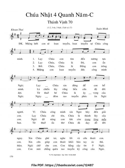 Chúa Nhật 4 Quanh năm C - Xuân Minh - trang 1