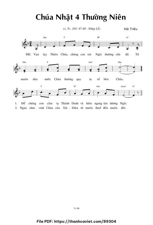 Chúa Nhật 4 Thường Niên - Hải Triều - trang 1