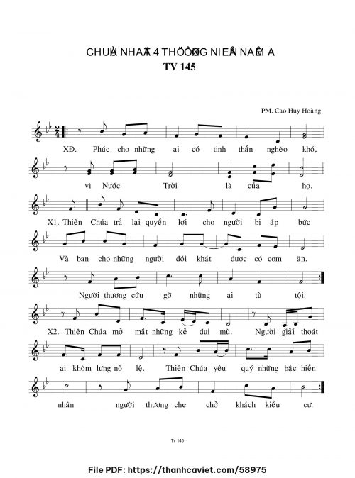 Chúa Nhật 4 Thường Niên năm A - Cao Huy Hoàng - trang 1