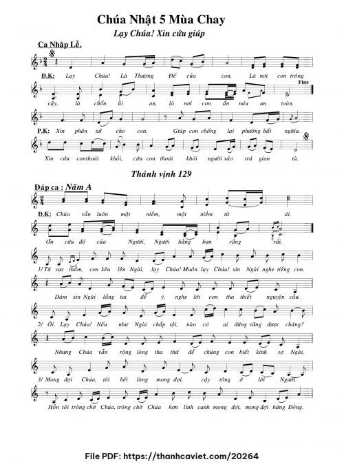 Chúa Nhật 5 Mùa Chay - Hương Vĩnh - trang 1