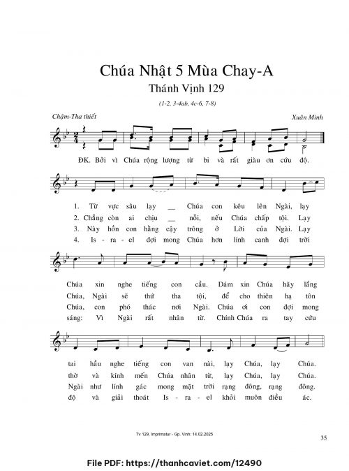 Chúa Nhật 5 Mùa Chay A - Xuân Minh - trang 1